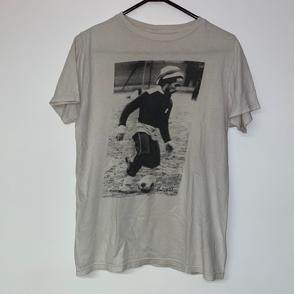 Men’s Bob Marley white t-shirt, medium